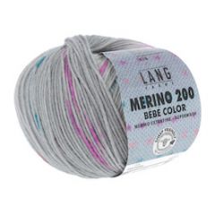 Lang Yarns Merino 200 Bébé Color (409) Roze gestreept bij de Breiboerderij