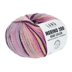 Lang Yarns Merino 200 Bébé Color (361) Grijs/Rood gespikkeld bij de Breiboerderij