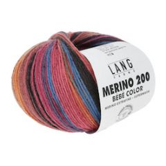 Lang Yarns Merino 200 Bébé Color (361) Grijs/Rood gespikkeld bij de Breiboerderij