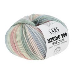 Lang Yarns Merino 200 Bébé Color (361) Grijs/Rood gespikkeld bij de Breiboerderij