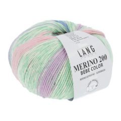 Lang Yarns Merino 200 Bébé Color (392) Multicolor Vergrijsd Groen bij de Breiboerderij