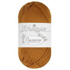 Scheepjes Organicon zacht biologisch katoen (236) Mellow Mustard bij de Breiboerderij                            