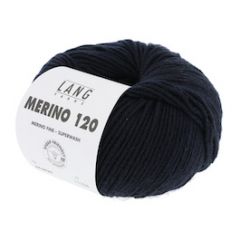 Lang Yarns Merino 120 (25) Donkerblauw bij de Breiboerderij                            
