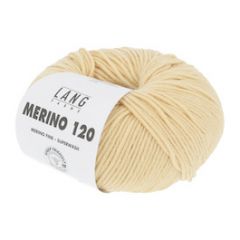 Lang Yarns Merino 120 (49) Lichtgeel bij de Breiboerderij                            