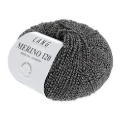 Lang Yarns Merino 120 mix (55) Beige/Zwart bij de Breiboerderij                            