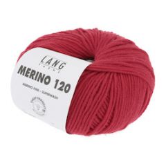 Lang Yarns Merino 120 (60) Felrood bij de Breiboerderij                             