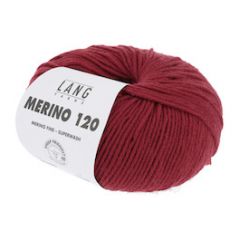 Lang Yarns Merino 120 (87) Donkerrood bij de Breiboerderij                            