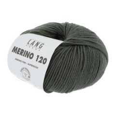 Lang Yarns Merino 120 (98) Mosgroen bij de Breiboerderij                            