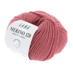 Lang Yarns Merino 120 Koraal (129) bij de Breiboerderij                            