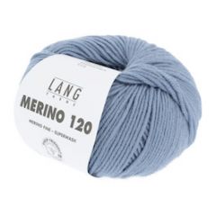 Lang Yarns Merino 120 (134) Grijsblauw bij de Breiboerderij                            