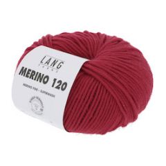 Lang Yarns Merino 120 (160) Kusrood bij de Breiboerderij                            