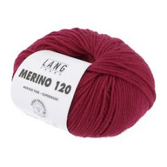 Lang Yarns Merino 120 (162) Kersrood bij de Breiboerderij
                                                        