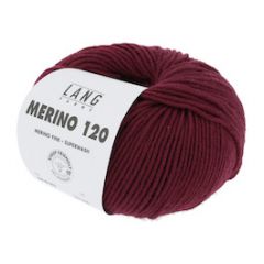 Lang Yarns Merino 120 (163) Bordeaux bij de Breiboerderij                            