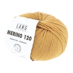 Lang Yarns Merino 120 (311) Oker bij de Breiboerderij                          