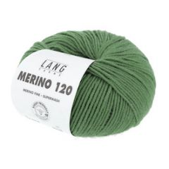 Lang Yarns Merino 120 (316) Groen bij de Breiboerderij                            