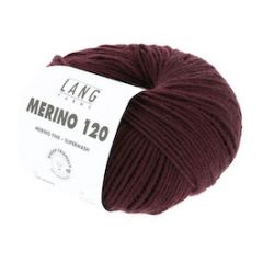 Lang Yarns Merino 120 (364) Bourgogne bij de Breiboerderij                            