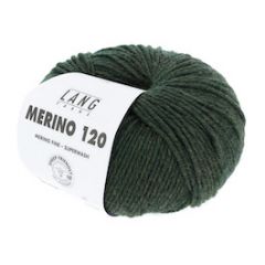 Lang Yarns Merino 120 mix (398) Groen gemêleerd bij de Breiboerderij                            
