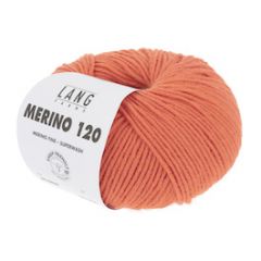 Lang Yarns Merino 120 (459) Fris Oranje bij de Breiboerderij                            