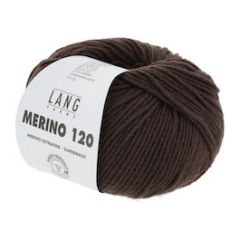 Lang Yarns Merino 120 Donkerbruin (468)  bij de Breiboerderij                            