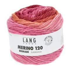 Lang Yarns Merino 120 Dégradé (16) Roze / Oranje / Rood  bij de Breiboerderij
                            
