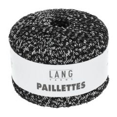 Lang Yarns PAILLETTES (04) Zwart/Zilver