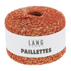 Lang Yarns PAILLETTES (60) Rood / Goud bij de Breiboerderij