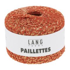 Lang Yarns PAILLETTES (60) Rood / Goud bij de Breiboerderij