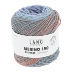 Lang Yarns MERINO 150 Dégradé (01) Lichtblauw / Geel / Oranje bij de Breiboerderij