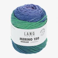Lang Yarns MERINO 150 Dégradé (14) Mint / Bordeaux / Blauw bij de Breiboerderij