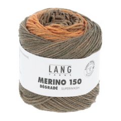 Lang Yarns MERINO 150 Dégradé (06) Oranje / Bruin / Grijs bij de Breiboerderij