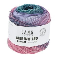 Lang Yarns MERINO 150 Dégradé (09) Roze / Lila / Atlantic bij de Breiboerderij