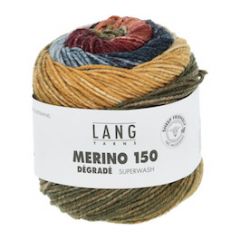 Lang Yarns MERINO 150 Dégradé (14) Mint / Bordeaux / Blauw bij de Breiboerderij