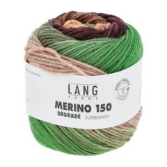 Lang Yarns MERINO 150 Dégradé (14) Mint / Bordeaux / Blauw bij de Breiboerderij