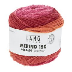 Lang Yarns MERINO 150 Dégradé (01) Lichtblauw / Geel / Oranje bij de Breiboerderij