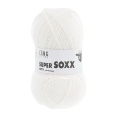 Lang Yarns Super Soxx 4 ply (uni) (01) Wit                            