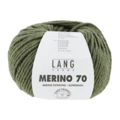 Lang Yarns Merino 70 Groen Gemêleerd (398) bij de Breiboerderij