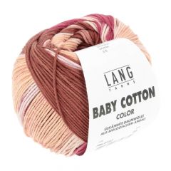Lang Yarns Baby Cotton Color (56) Oranje / Bordeaux bij de Breiboerderij