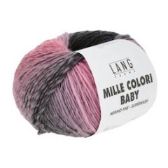 Lang Yarns Mille Colori Baby (205) Violet / Bruin / Grijs bij de Breiboerderij