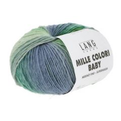 Lang Yarns Mille Colori Baby (207) Blauw / Groen bij de Breiboerderij