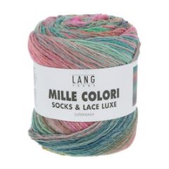 Lang Yarns Mille Colori Socks&Lace Luxe (200) Roze / Groen / Violet bij de Breiboerderij!                              