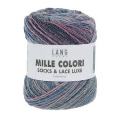 Lang Yarns Mille Colori Socks&Lace Luxe (202) Jeans bij de Breiboerderij!                             