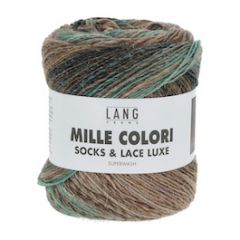 Lang Yarns Mille Colori Socks&Lace Luxe (205) Bruin / Petrol / Turquoise bij de Breiboerderij!                                             