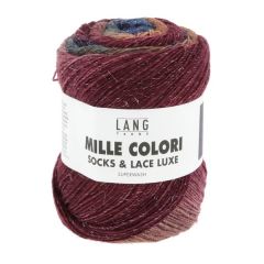 Lang Yarns Mille Colori Socks&Lace Luxe (200) Roze / Groen / Violet bij de Breiboerderij!                              