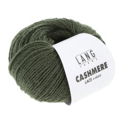 Lang Yarns Cashmere Lace (18) Donker Groen online bij de Breiboerderij!                      