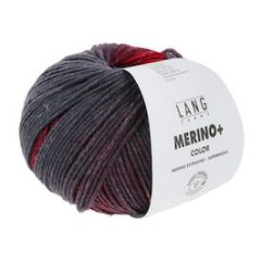 Lang Yarns Merino+ Color (207) Rood/Antraciet/Bes bij de Breiboerderij