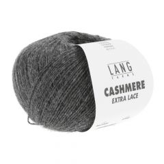 Lang Yarns Cashmere Extra Lace (205) Antraciet Gemeleerd