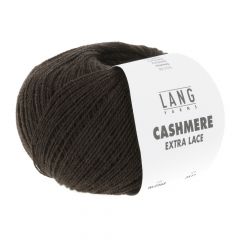 Lang Yarns Cashmere Extra Lace (268) Donker Bruin Gemeleerd