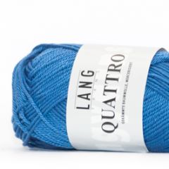 Lang Yarns Quattro (10) Blauw bij de Breiboerderij