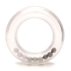 Durable Rammelaar Ring met balletjes - grijs - 80 mm