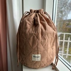 Get Your Knit Together Bag - Praline Seersucker - PetiteKnit (Limited Edition) (big)                            